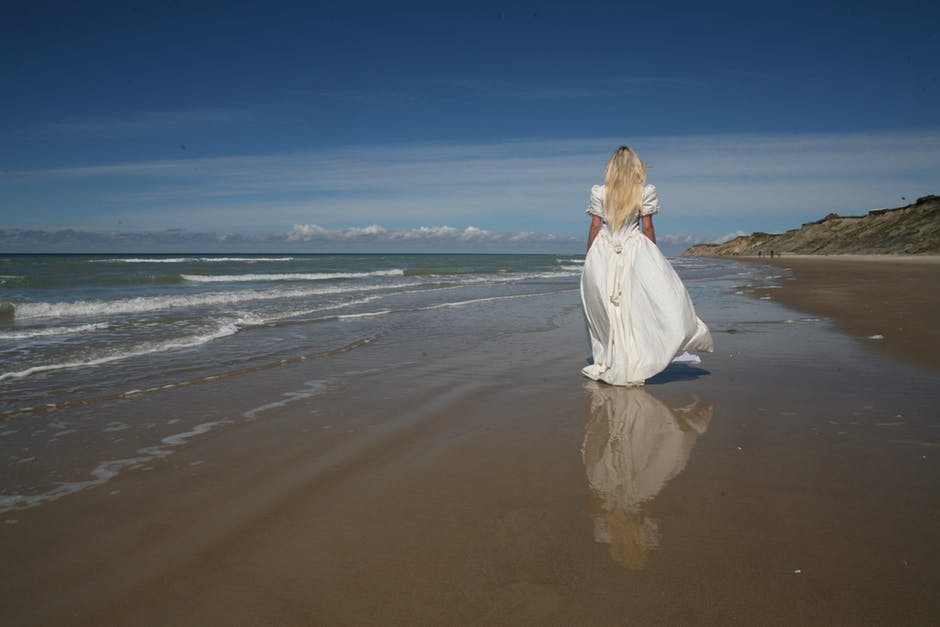 bride on beach