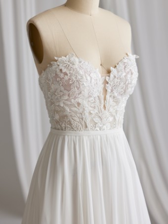Rebecca Ingram VAUGHN (23RS719A01 - Unlined Bodice) VAUGHN (23RS719A01 - Unlined Bodice) #3 Ivory/Silver Accent thumbnail