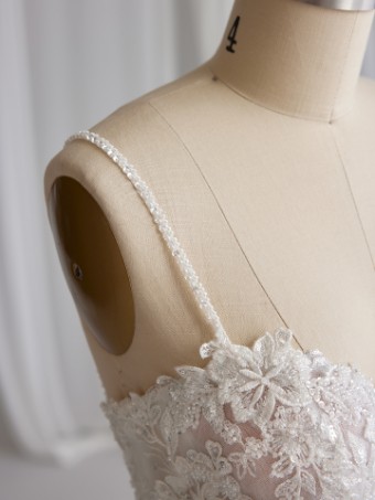Rebecca Ingram VAUGHN (23RS719A01 - Unlined Bodice) VAUGHN (23RS719A01 - Unlined Bodice) #4 Ivory/Silver Accent thumbnail