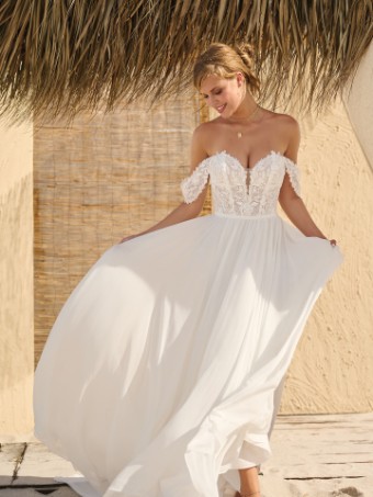 Rebecca Ingram VAUGHN (23RS719A01 - Unlined Bodice) VAUGHN (23RS719A01 - Unlined Bodice) #2 Ivory/Silver Accent thumbnail
