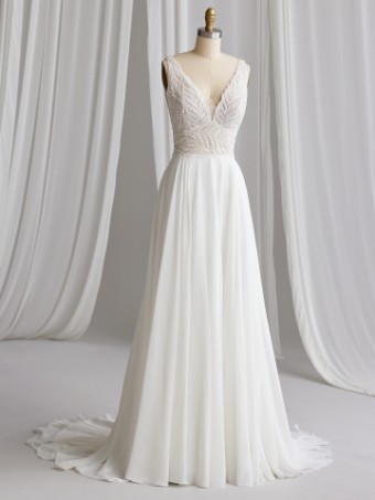 Maggie Sottero MAURELLE (23MS650A01) MAURELLE (23MS650A01) #3 All Ivory (gown with Ivory Illusion) thumbnail
