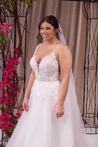 Rebecca Ingram LIZZY  by Rebecca Ingram LIZZY  by Rebecca Ingram #4 Ivory over Pearl (gown with Natural Illusion) thumbnail
