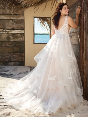 Rebecca Ingram WINONA WINONA #1 Ivory over Blush (gown with Natural Illusion) thumbnail