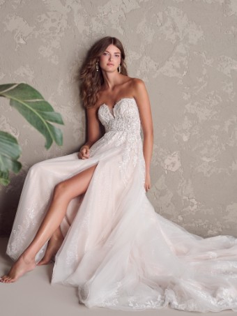 Maggie Sottero Marguerite with Glitter Tulle Marguerite with Glitter Tulle #4 default Ivory/Ivory Illusion thumbnail