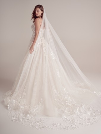 Maggie Sottero Casey CASEY (22MC926A01 - Unlined Bodice, Glitter Tulle 3) #1 Ivory over Champagne (gown with Natural Illusion) thumbnail