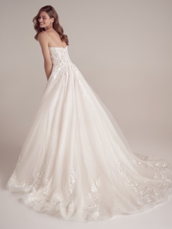 Maggie Sottero Casey CASEY (22MC926A01 - Unlined Bodice, Glitter Tulle 3) #3 default Ivory over Champagne (gown with Natural Illusion) thumbnail