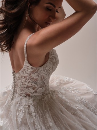 Maggie Sottero LIBERTY (25MS887A01 - Unlined bodice with plunge, Sparkle tulle) LIBERTY (25MS887A01 - Unlined bodice with plunge, Sparkle tulle) #3 Ivory thumbnail