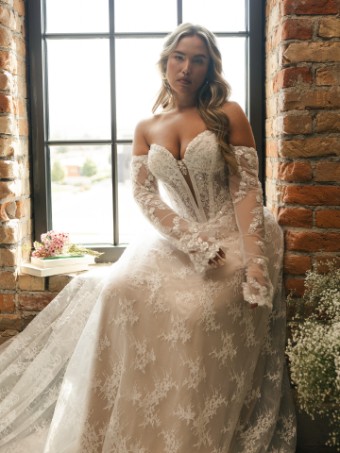 Maggie Sottero Lucca  (Lined bodice) Lucca  (Lined bodice) #0 default All Ivory (gown with Ivory Illusion) thumbnail