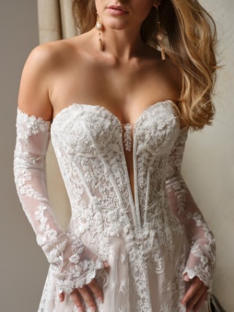 Maggie Sottero Lucca  (Lined bodice) Lucca  (Lined bodice) #1 All Ivory (gown with Ivory Illusion) thumbnail